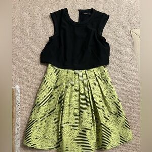 Elegant Black and Green Dress